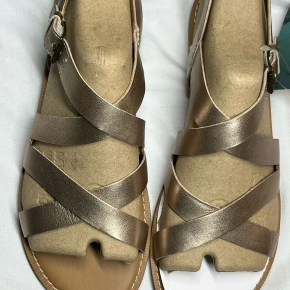 Toms Women's Sicily Strappy Rose Gold Metallic Sandals. Size 9. New in the box. - Picture 8 of 9